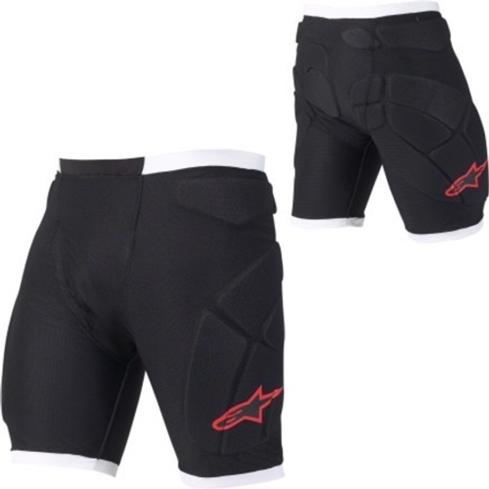 Alpinestars MTB Compression Shorts Padded Protective Black White Mens Medium‎